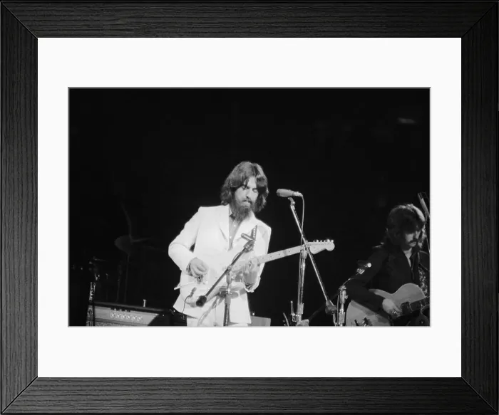 Framed Print : George Harrison Performing in Concert in New York Framed Print : George Harrison Performing in Concert in New York