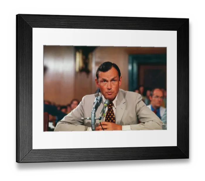 Framed Print : William P. Bundy Testifying at Microphones Framed Print : William P. Bundy Testifying at Microphones