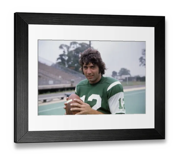Framed Print : Joe Namath Holding Football Framed Print : Joe Namath Holding Football
