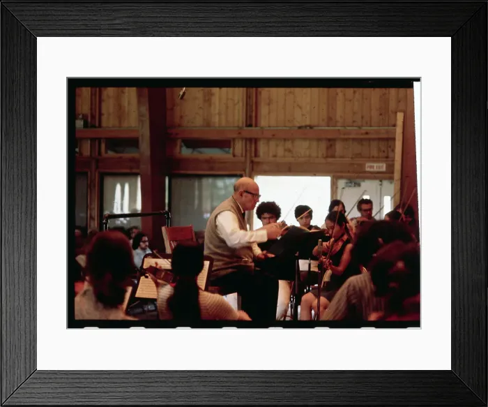 Framed Print : Portrait of Pablo Casals Conducting