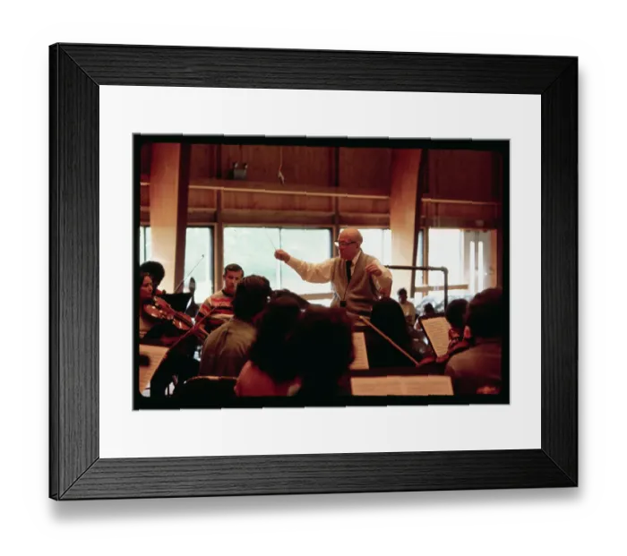 Framed Print : Portrait of Pablo Casals Conducting