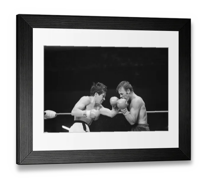 Framed Print : Boxing Action, Saldavar Sends Left To Face Framed Print : Boxing Action, Saldavar Sends Left To Face