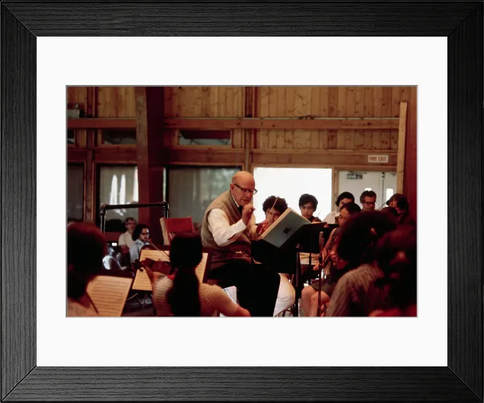 Framed Print : Portrait of Pablo Casals Conducting