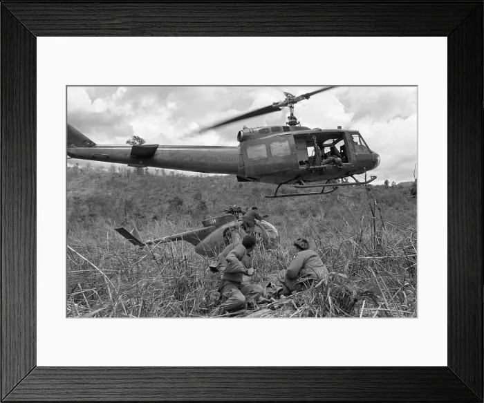 Framed Print : Soldiers Recovering Grounded Helicopter Framed Print : Soldiers Recovering Grounded Helicopter
