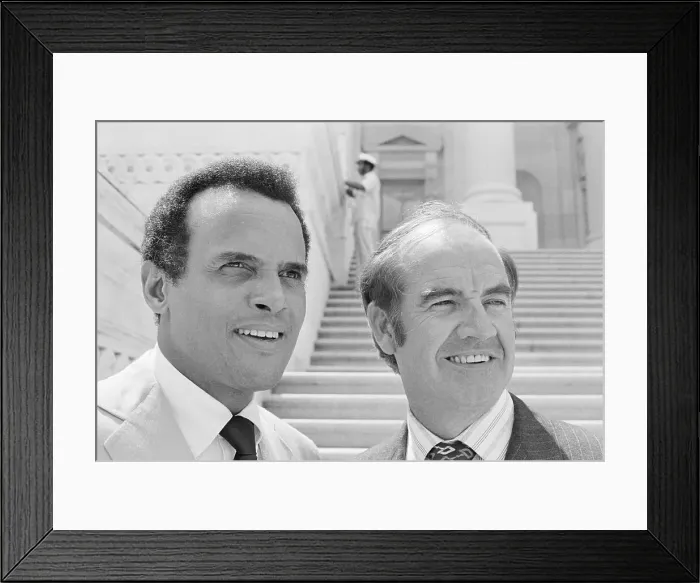 Framed Print : Singer Belafonte and Senator McGovern Framed Print : Singer Belafonte and Senator McGovern
