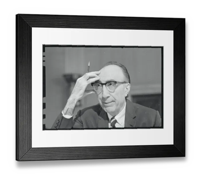 Framed Print : Michael DeBakey With His Hand to Forehead Framed Print : Michael DeBakey With His Hand to Forehead