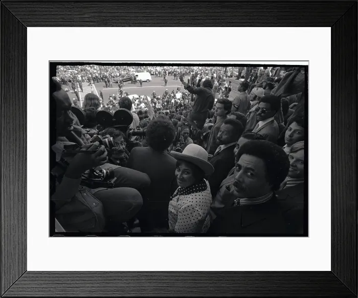 Framed Print : Bella Abzug Smiling at the National Women's Political Caucus Framed Print : Bella Abzug Smiling at the National Women's Political Caucus