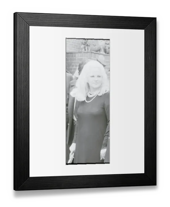 Framed Print : Singer Peggy Lee at Church for Louis Armstrong Funeral Framed Print : Singer Peggy Lee at Church for Louis Armstrong Funeral