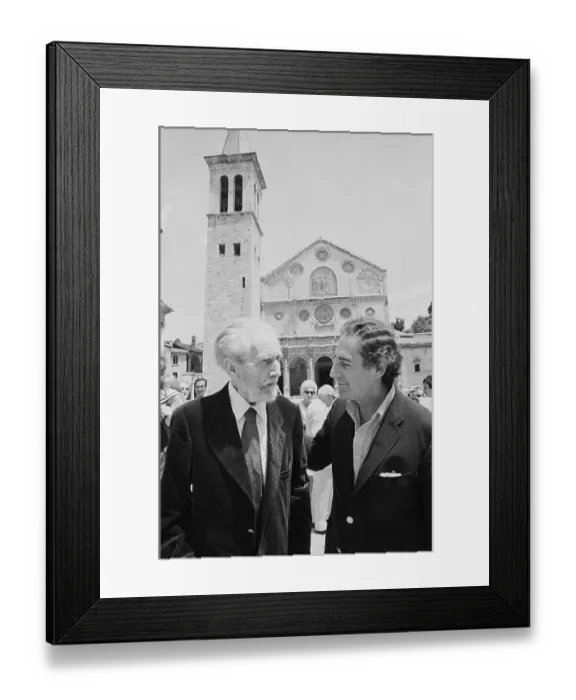 Framed Print : Ezra Pound Chat W / Gian Carlo Menotti Framed Print : Ezra Pound Chat W / Gian Carlo Menotti