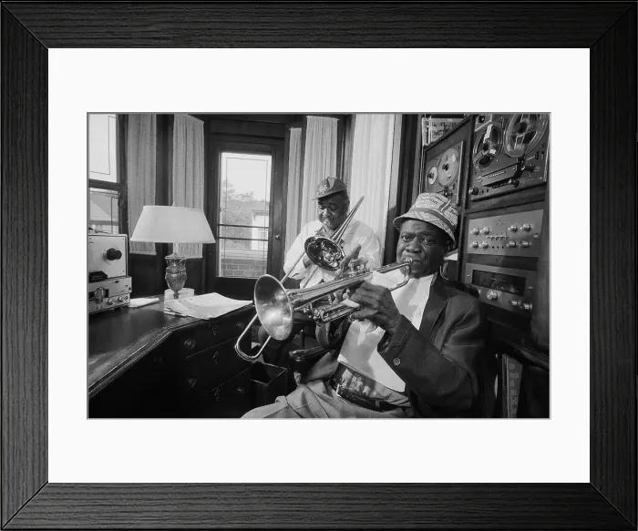 Framed Print : Louis Armstrong Playing Trumpet Framed Print : Louis Armstrong Playing Trumpet