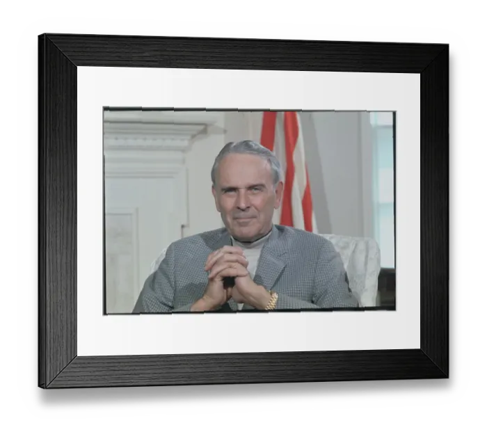Framed Print : General Maxwell D. Taylor Pausing at Home
