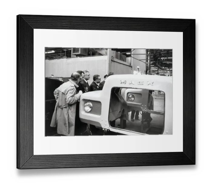 Framed Print : Soviet Officials Inspect Mack Trucks Framed Print : Soviet Officials Inspect Mack Trucks