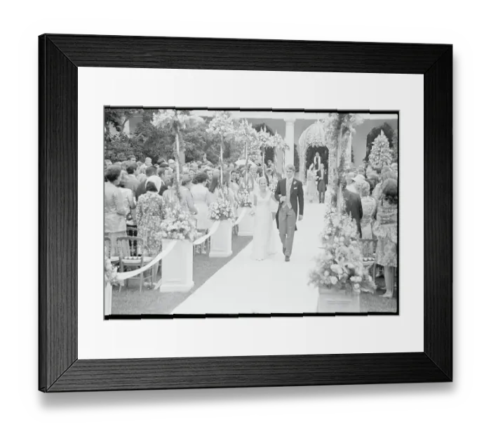 Framed Print : Tricia Nixon and Husband Strolling Down the Aisle Framed Print : Tricia Nixon and Husband Strolling Down the Aisle
