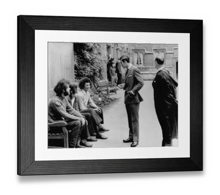 Framed Print : Prince Charles With Students Framed Print : Prince Charles With Students