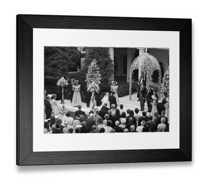 Framed Print : Pres. Nixon Escorts Tricia To The Altar Framed Print : Pres. Nixon Escorts Tricia To The Altar