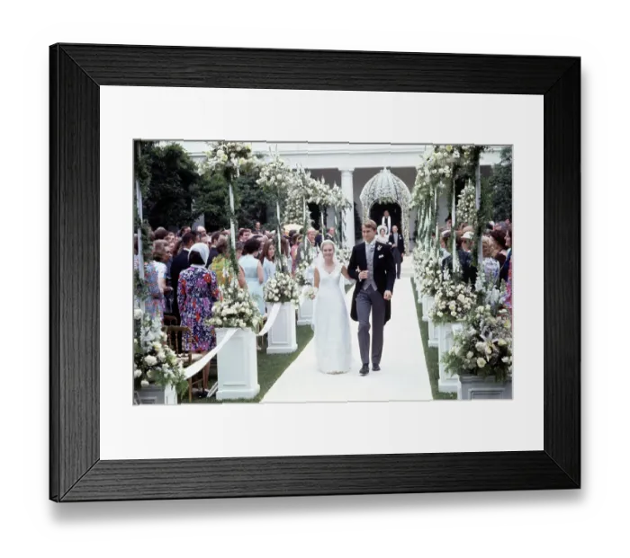 Framed Print : Tricia Nixon Walking Down Aisle with Husband Framed Print : Tricia Nixon Walking Down Aisle with Husband