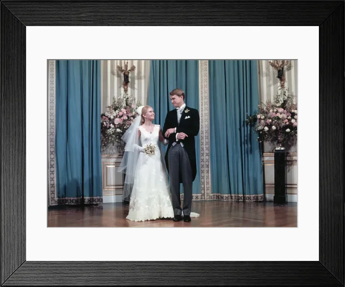 Framed Print : Tricia Nixon and Edward Cox Posing Together Framed Print : Tricia Nixon and Edward Cox Posing Together