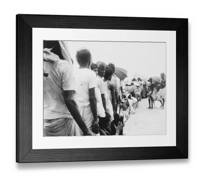 Framed Print : India's Refugees in Formation for Relief Efforts Framed Print : India's Refugees in Formation for Relief Efforts