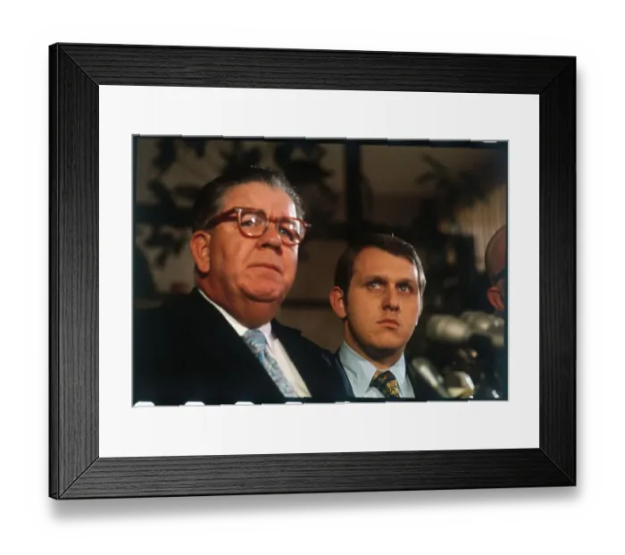 Framed Print : Portrait of James Hoffa Jr with Frank Fitzsimmons Framed Print : Portrait of James Hoffa Jr with Frank Fitzsimmons