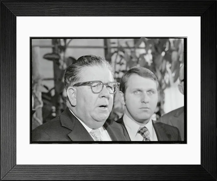 Framed Print : Frank Fitzsimmons with James B Hoffa