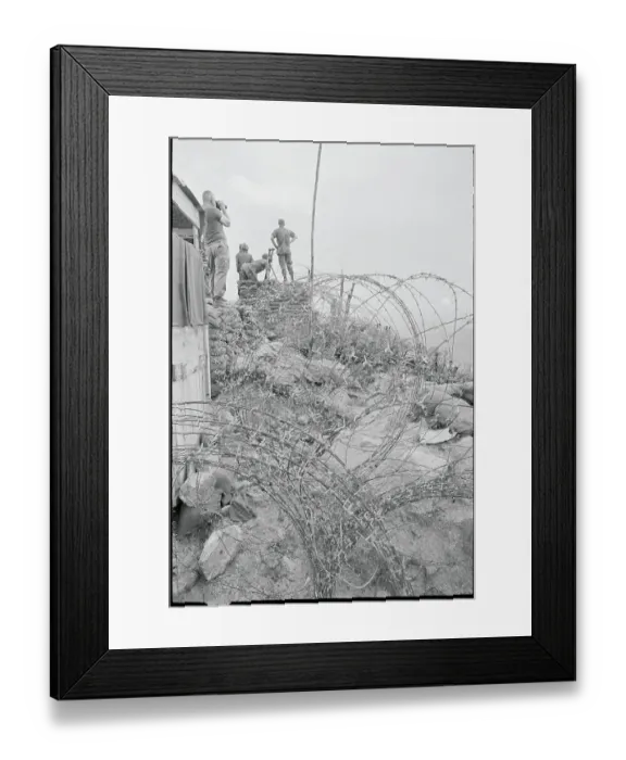 Framed Print : Soldiers Near Barbed Wire Framed Print : Soldiers Near Barbed Wire