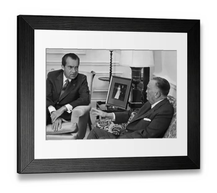 Framed Print : President Nixon Meeting with J. Edgar Hoover Framed Print : President Nixon Meeting with J. Edgar Hoover