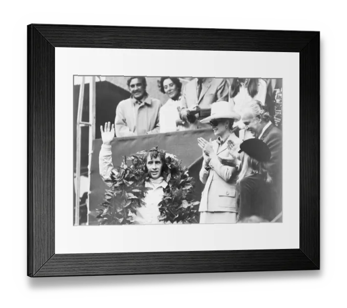 Framed Print : Prince and Princess Applauding Jackie Stewart Framed Print : Prince and Princess Applauding Jackie Stewart