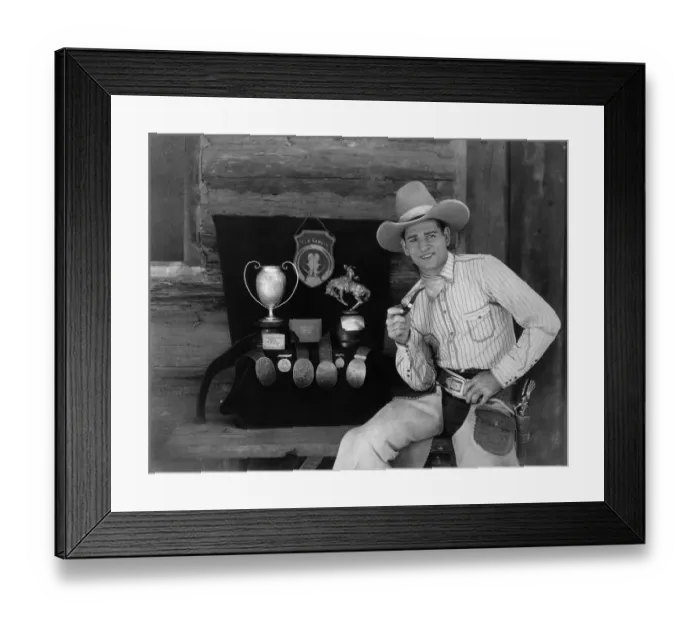 Framed Print : Enos Edward Canutt Receiving Wrangler Award Framed Print : Enos Edward Canutt Receiving Wrangler Award