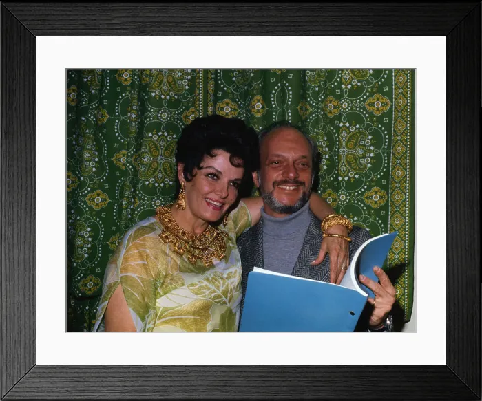 Framed Print : Jane Russell with Arm Around Harold Prince Framed Print : Jane Russell with Arm Around Harold Prince