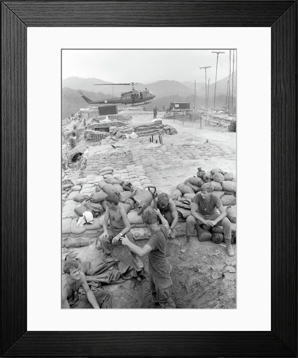 Framed Print : Photographer Dave Kennerly Relaxing at GI Camp in Vietnam Framed Print : Photographer Dave Kennerly Relaxing at GI Camp in Vietnam