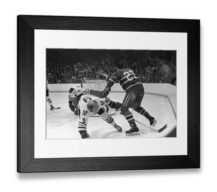 Framed Print : Bobby Hull Falling to Ice in Game Framed Print : Bobby Hull Falling to Ice in Game