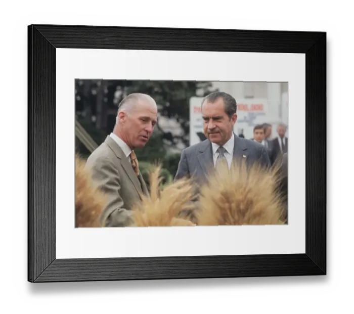 Framed Print : President Nixon Speaking with Norman Borlaug Framed Print : President Nixon Speaking with Norman Borlaug