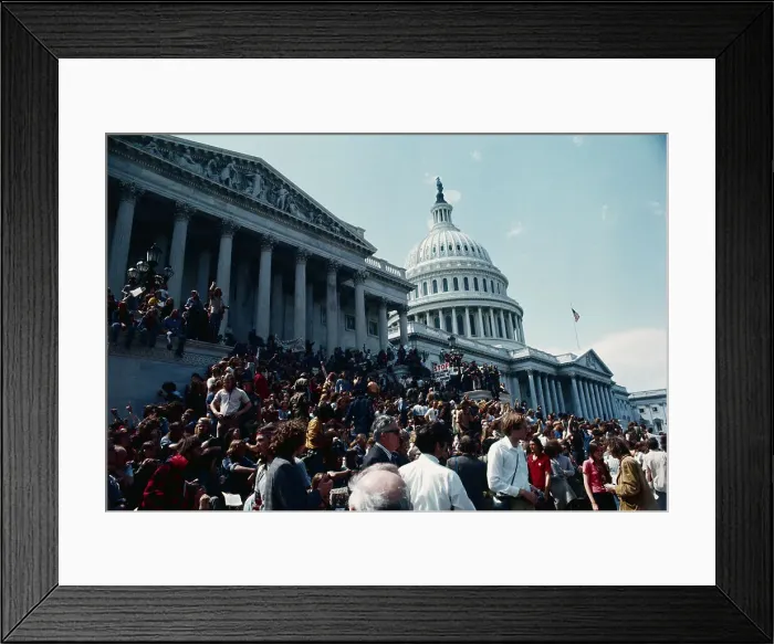 Framed Print : Antiwar Protesters Demonstrating at Capitol Framed Print : Antiwar Protesters Demonstrating at Capitol
