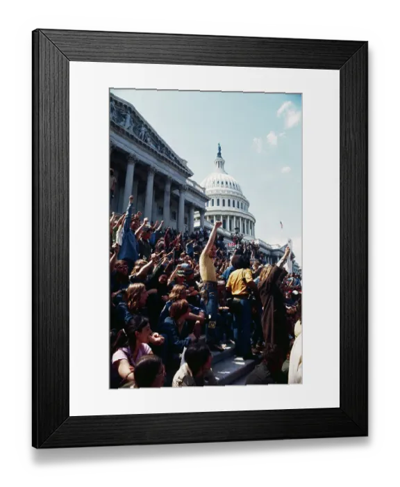 Framed Print : Antiwar Protesters Demonstrating at Capitol Framed Print : Antiwar Protesters Demonstrating at Capitol
