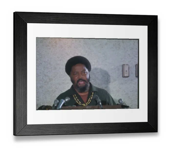 Framed Print : Hosea Williams Speaking into Microphones Framed Print : Hosea Williams Speaking into Microphones