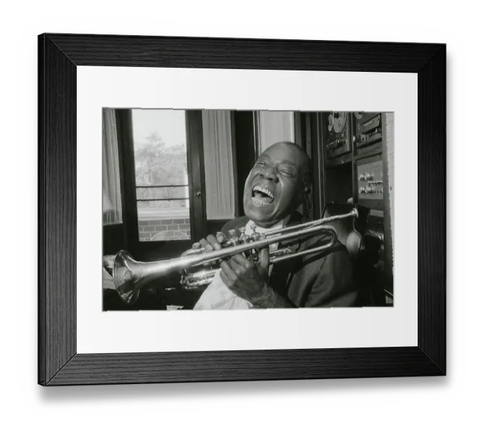 Framed Print : Louis Armstrong with His Trumpet Framed Print : Louis Armstrong with His Trumpet