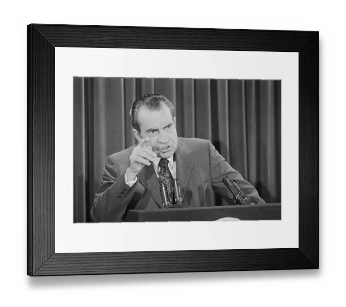Framed Print : President Nixon at News Conference Framed Print : President Nixon at News Conference