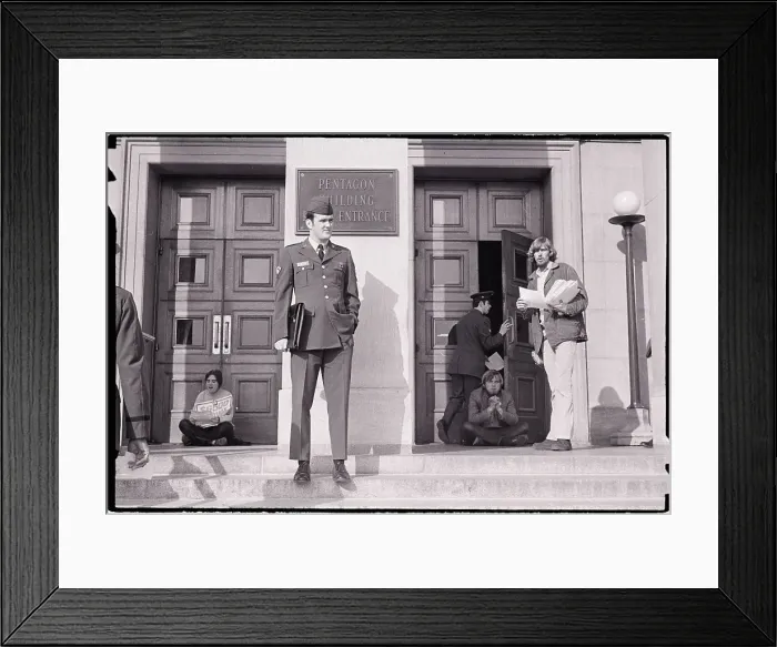 Framed Print : Protesters At Pentagon, 4 / 28 / 71 Framed Print : Protesters At Pentagon, 4 / 28 / 71