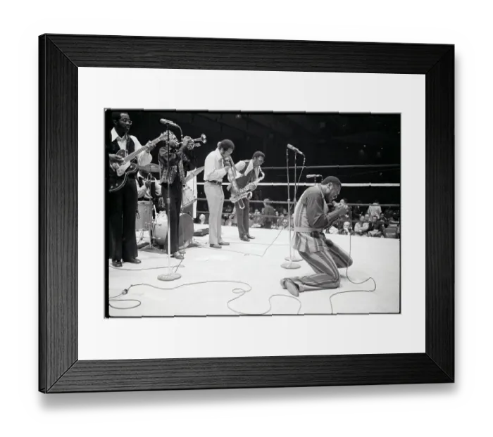 Framed Print : Joe Frazier And Band Sing In Boxing Ring Framed Print : Joe Frazier And Band Sing In Boxing Ring