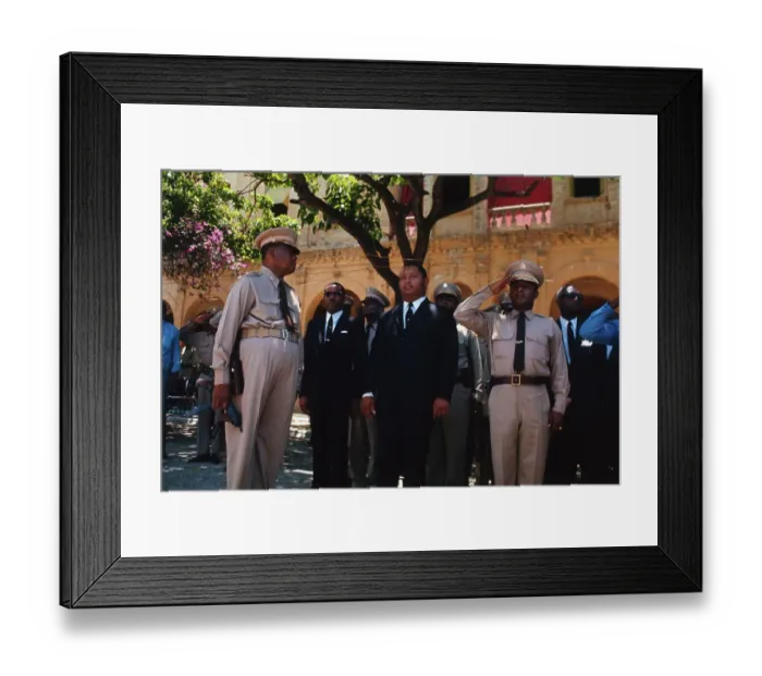 Framed Print : Officer Saluting Jean Claude Duvalier Framed Print : Officer Saluting Jean Claude Duvalier