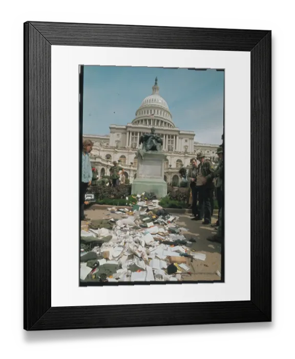 Framed Print : Veterans Demonstrating at Capitol Framed Print : Veterans Demonstrating at Capitol