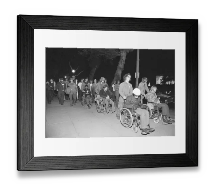 Framed Print : Vietnam Viets Being Pushed in Wheelchairs Framed Print : Vietnam Viets Being Pushed in Wheelchairs