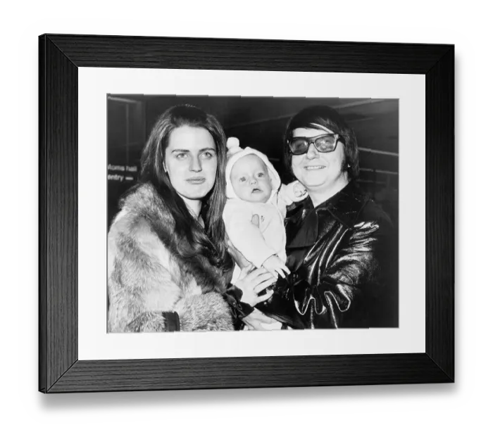 Framed Print : Roy and Barbara Orbison with Young Son