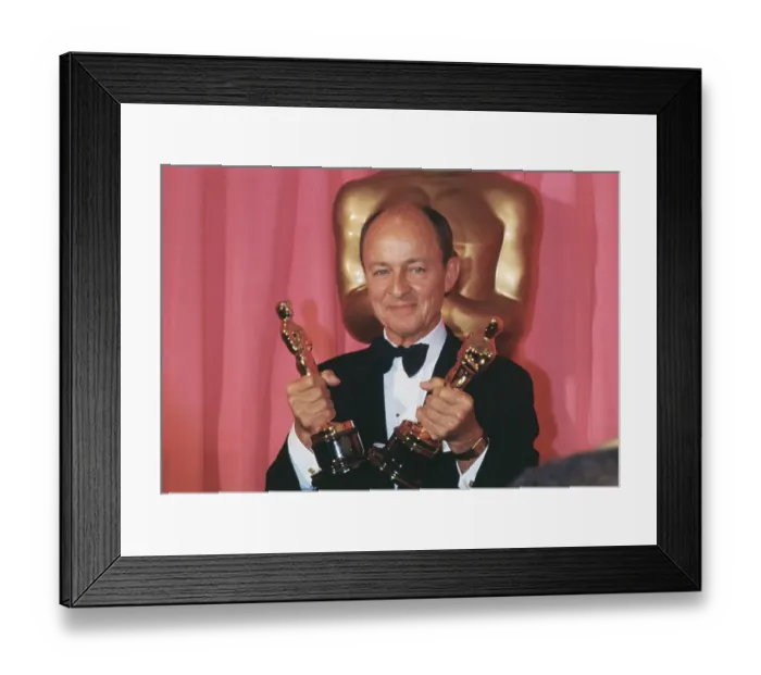 Framed Print : Frank McCarthy Holding Academy Awards Framed Print : Frank McCarthy Holding Academy Awards