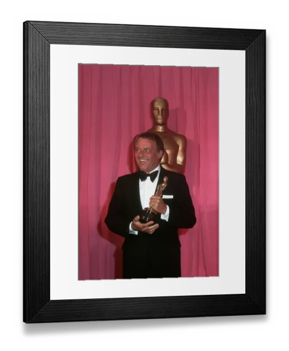 Framed Print : Frank Sinatra Holding Academy Award Framed Print : Frank Sinatra Holding Academy Award