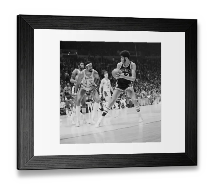 Framed Print : Lew Alcindor Contemplating Ball Play Framed Print : Lew Alcindor Contemplating Ball Play