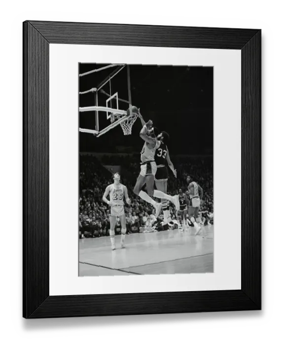 Framed Print : Lew Alcindor Putting Ball in Basket Framed Print : Lew Alcindor Putting Ball in Basket