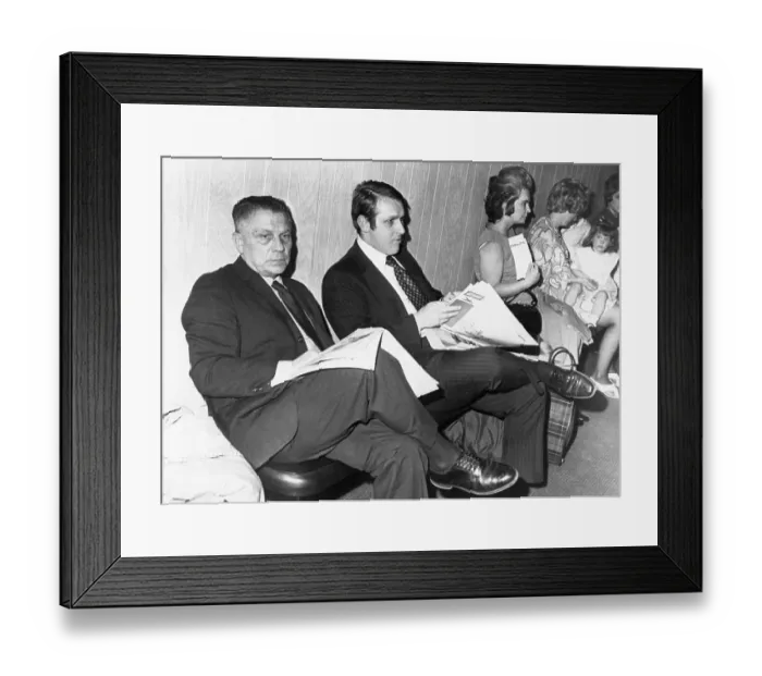 Framed Print : James Hoffa and Son at Airport Framed Print : James Hoffa and Son at Airport