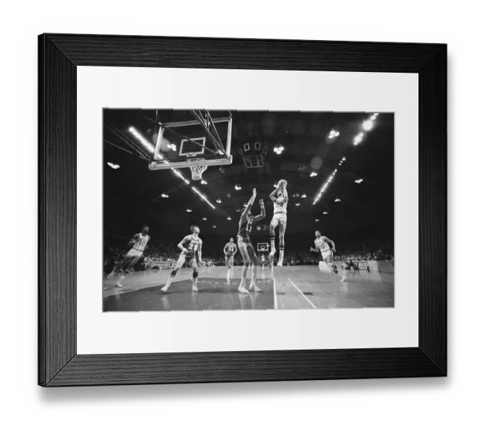 Framed Print : Lew Alcindor Shoots Over Wilt Chamberlain Framed Print : Lew Alcindor Shoots Over Wilt Chamberlain