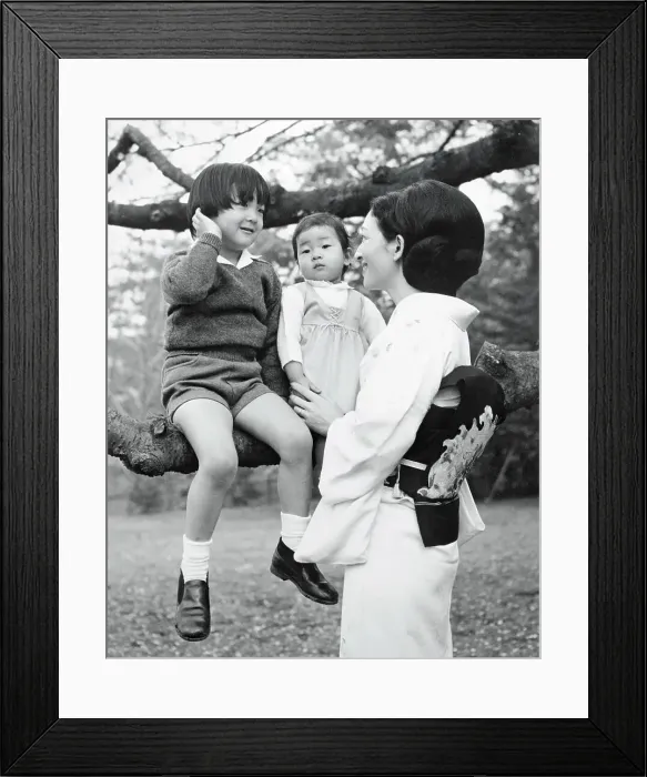 Framed Print : Princess Michiko with Children Framed Print : Princess Michiko with Children
